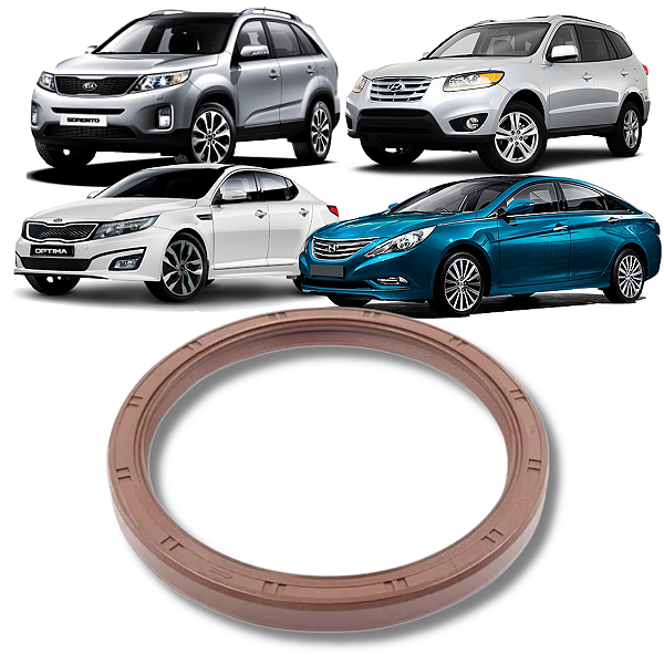 RETENTOR VOLANTE TRASEIRO DO VIRABREQUIM SANTA FE 2010 A 2013 SORENTO 2010 A 2015 SONATA OPTIMA 2011 A 2016