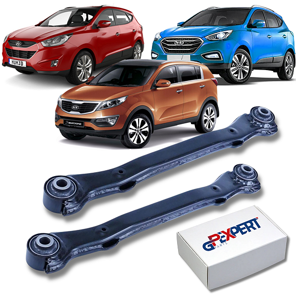 PAR DE BRAÇO SUPERIOR SUSPENSÃO TRASEIRA IX35 SPORTAGE 2WD 2010 2011 2012 2013 2014 2015 2016 2017 2018 2019 2020