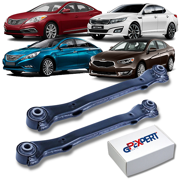 PAR DE BRAÇO SUPERIOR SUSPENSÃO TRASEIRA AZERA SONATA OPTIMA CADENZA 2010 2011 2012 2013 2014 2015 2016 2017