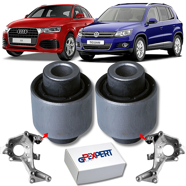 PAR BUCHAS MONTANTE MANGA EIXO TRASEIRA AUDI Q3 TIGUAN 2010 2011 2012 2013 2014 2015 2016 2017 2018