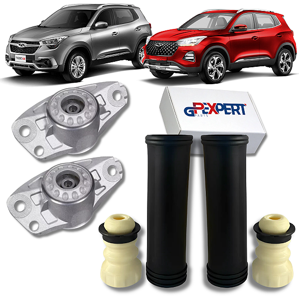 KIT COXIM BATENTE COIFA AMORTECEDOR TRASEIRO TIGGO 5X 2018 2019 2020 2021 2022 2023 2024