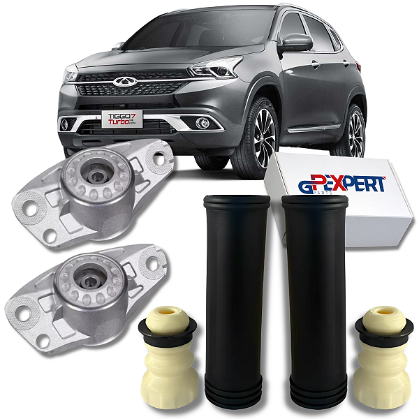 KIT COXIM BATENTE COIFA AMORTECEDOR TRASEIRO TIGGO 7 2019 2020 2021 2022 2023 2024