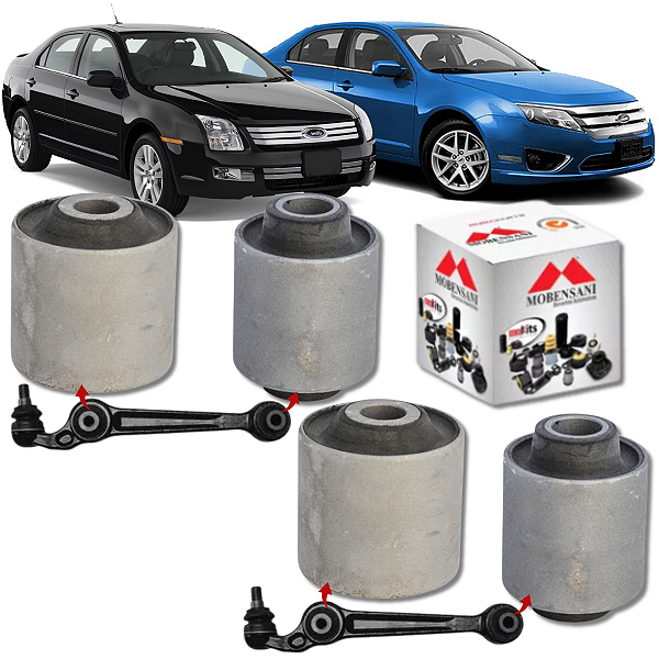 KIT 04 BUCHAS DO BRAÇO RETO OSCILANTE SUSPENSÃO DIANTEIRA FUSION 2.3 2.5 3.0 V6 2006 2007 2008 2009 2010 2011 2012