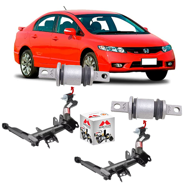 PAR BUCHA EIXO FACÃO BANDEJA SUSPENSÃO TRASEIRA NEW CIVIC G8 G9 2006 2010 2011 2012 2013 2014 2015 2016
