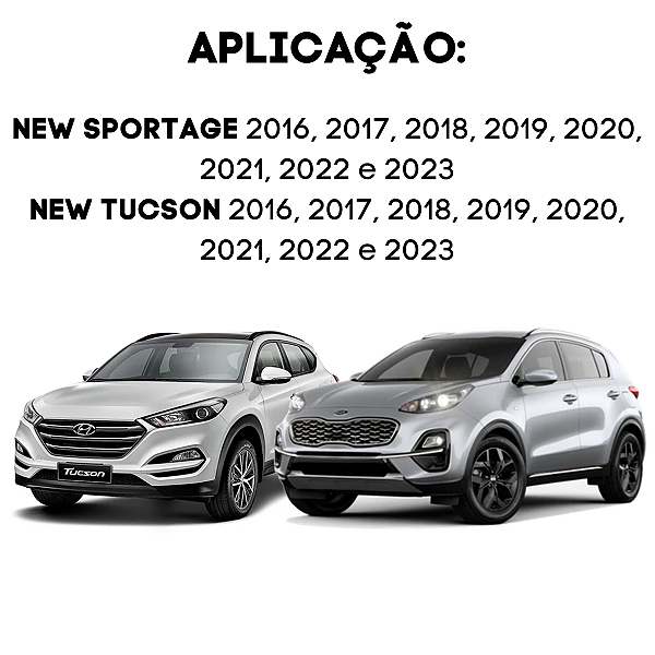 KIT BATENTE COIFA AMORTECEDOR DIANTEIRO NEW TUCSON/SPORTAGE 2016 2017 2018 2019 2020 2021 2022 2023