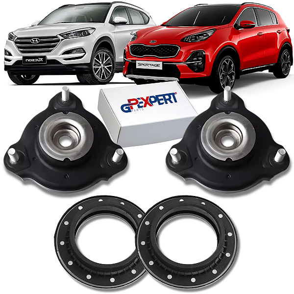 PAR SUPORTE COXIM AMORTECEDOR DIANTEIRO COM ROLAMENTO NEW TUCSON SPORTAGE 2016 2017 2018 2019 2020 2021 2022 2023