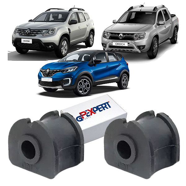 PAR BUCHA BARRA ESTABILIZADORA TRASEIRA DUSTER OROCH CAPTUR 2012 13 14 15 16 17 18 19 20 21 22 23 24 2025