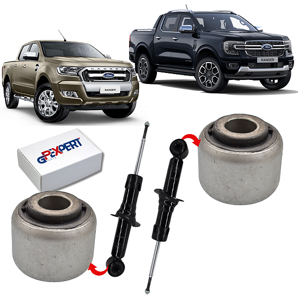 PAR BUCHA INFERIOR AMORTECEDOR DIANTEIRO RANGER 2020 2021 2023 2024 2025