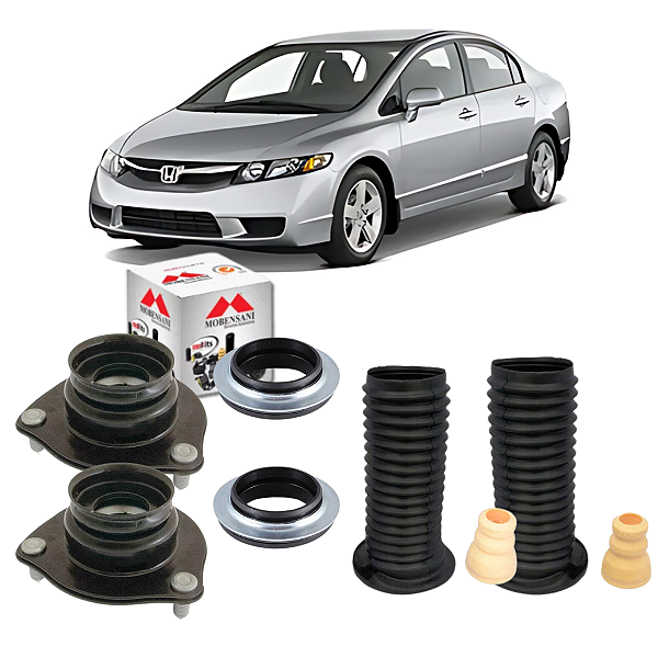 KIT COXIM BATENTE COIFA AMORTECEDOR DIANTEIRO DIREITO/ESQUERDO NEW CIVIC G8 2007 2008 2009 2010 2011