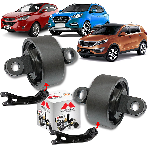 PAR BUCHA DO BRAÇO FACÃO EIXO TRASEIRO SPORTAGE IX35 2011 2012 2013 2014 2015 2016 2017 2018 2019 2020