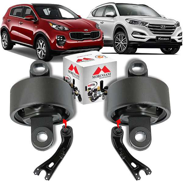PAR BUCHA DO BRAÇO FACÃO EIXO TRASEIRO NEW TUCSON SPORTAGE 2016 2017 2018 2019 2020 2021 2022