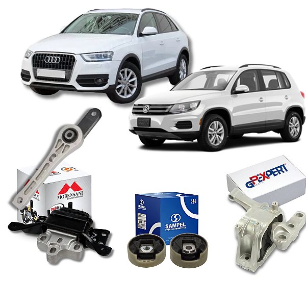 KIT 5 COXIM MOTOR CAMBIO AUDI Q3 1.4 2.0 TFSI 11/18 / TIGUAN 1.4 2.0 TSI 09/18