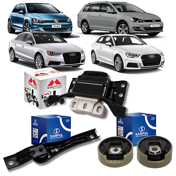 KIT 04 COXIM MOTOR CAMBIO GOLF 1.0 1.4 TSI 1.6 16V AUDI A3 1.4 TFSI 2014 2015 2016 2017 2018 2019 2020 2021 2022