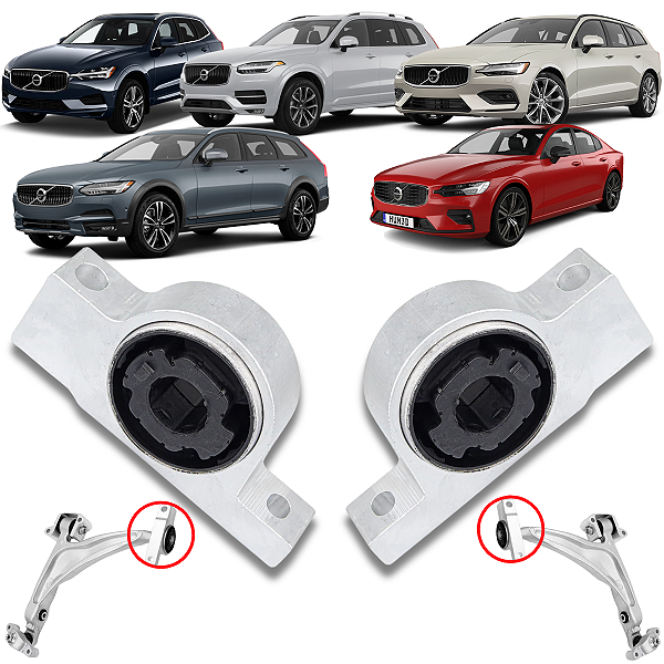 PAR BUCHA MAIOR DA BANDEJA BALANÇA DIANTEIRA VOLVO XC60 XC90 S60 S90 V60 V90 2.0 16V 2018 2019 2020 2021