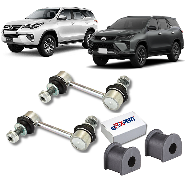 KIT 04 BIELETA BUCHA BARRA ESTABILIZADORA TRASEIRA HILUX SW4 2016 2017 2018 2019 2020 2021 2022 2023