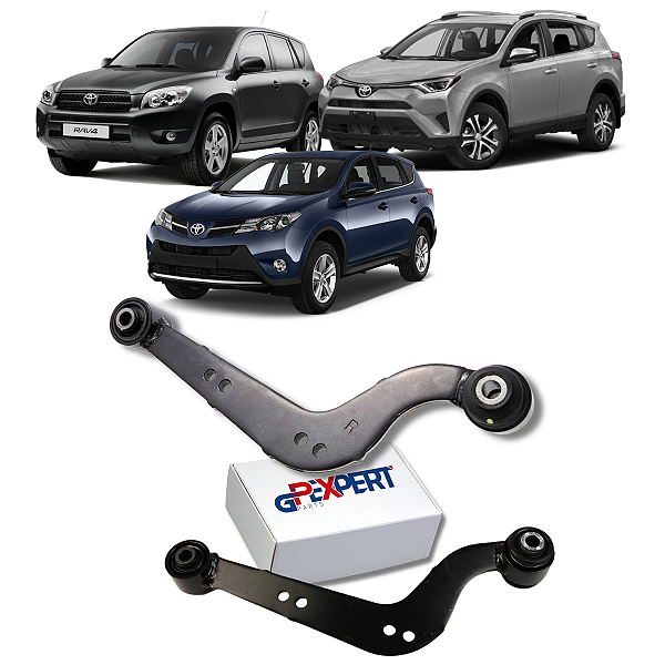 PAR BRAÇO TRASEIRO SUPERIOR CURVO BOOMERANG DIREITO/ESQUERDO RAV4 2006 A 2018