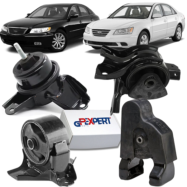 Kit 04 Coxim Do Motor Cambio Azera Sonata 3.3 v6 2005 2006 2007 2008 2009 2010 E 2011