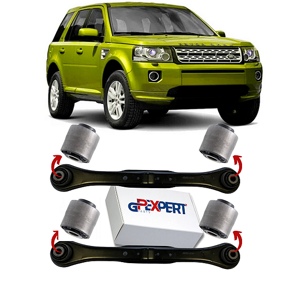 Kit 04 Buchas Braço Inferior Traseira Freelander 2 2006 2007 2008 2009 2010 2011 2012 2013 2014 2015 2016 2017 E 2018