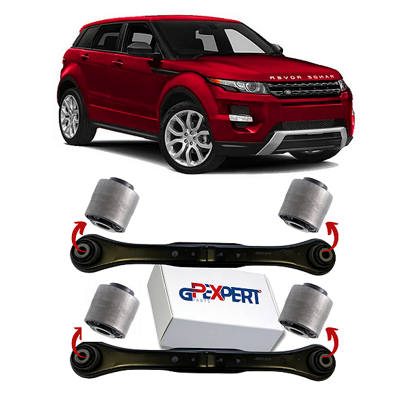 Kit 04 Buchas Braço Inferior Traseira Evoque 2012 2013 2014 2015 2016 2017 E 2018