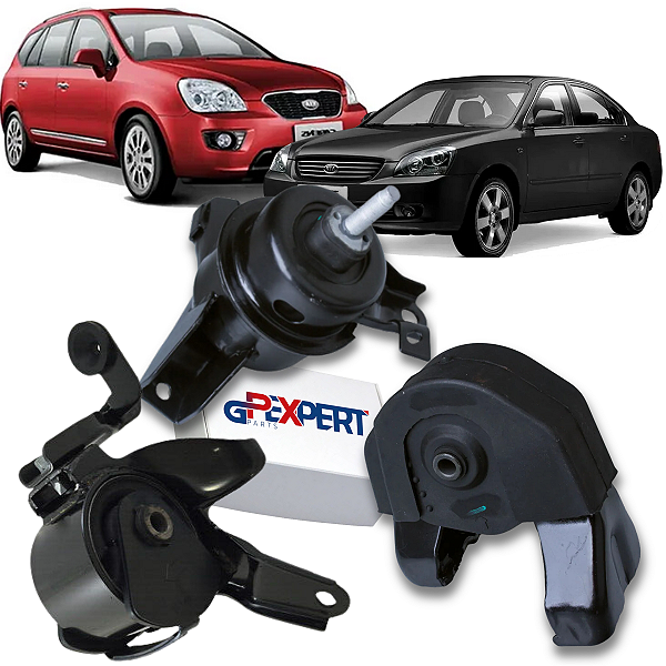Kit 03 Coxim Do Motor Cambio Carens Magentis 2.0 2006 2007 2008 2009 2010 2011 2012 E 2013