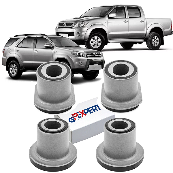 Kit 04 Buchas Caixa Setor Direção Hilux SW4 SRW 2005 2006 2007 2008 2009 2010 2011 2012 2013 2014 E 2015