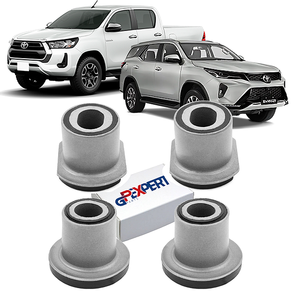 Kit 04 Buchas Caixa Setor Direção Hilux SW4 SRW 2016 2017 2018 2019 2020 2021 2022 E 2023