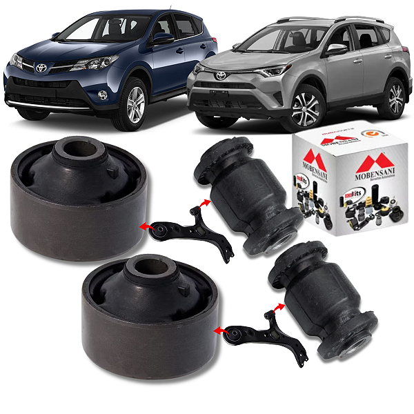KIT 04 BUCHAS DA BANDEJA BALANÇA DIANTEIRA RAV4 2013 2014 2015 2016 2017 2018