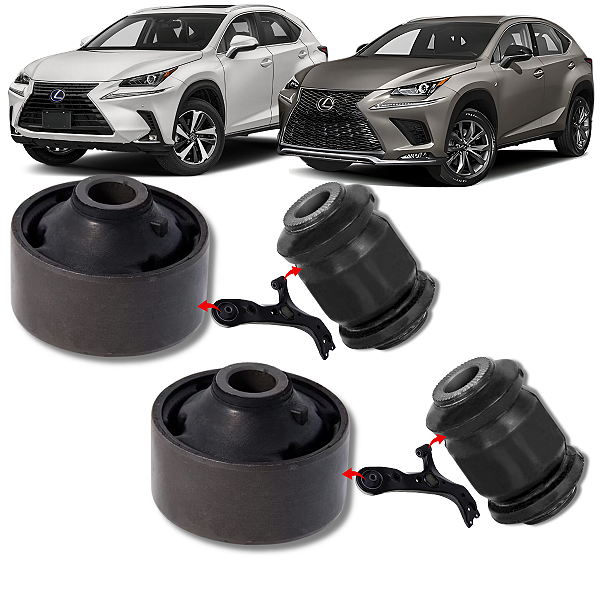KIT 04 BUCHAS DA BANDEJA BALANÇA DIANTEIRA LEXUS NX300H 2014 2015 2016 2017 2018 2019 2020 2021