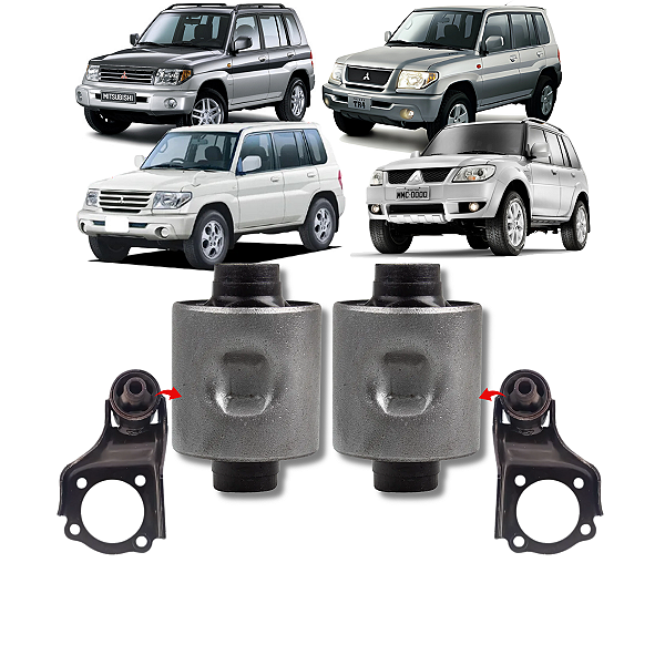 KIT 2 BUCHAS LATERAL DO COXIM DIFERENCIAL DIANTEIRO PARA PAJERO TR4 IO 1999 A 2015
