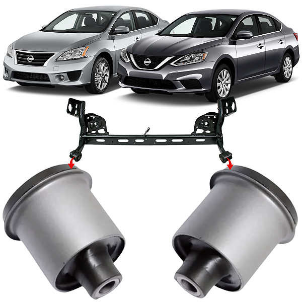 KIT 02 BUCHAS DO EIXO SUSPENSÃO TRASEIRA PARA NISSAN SENTRA 2013 2014 2015 2016 2017 2018