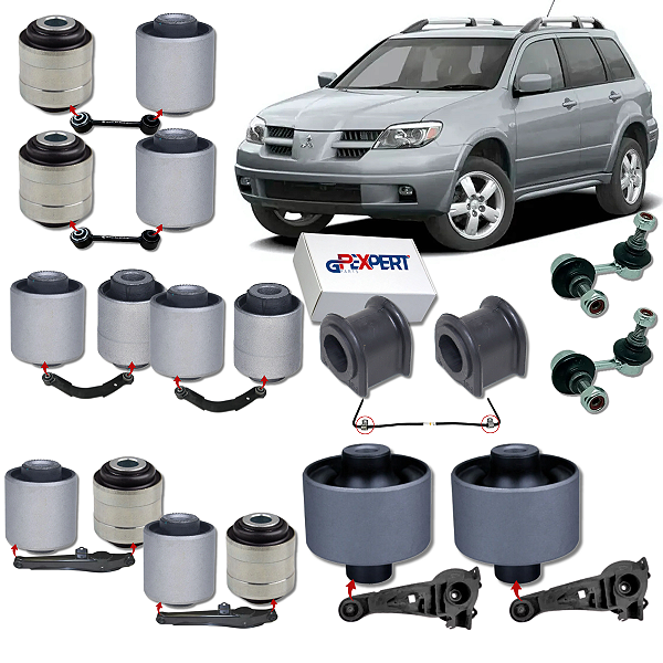 KIT 18 BUCHAS BIELETAS DA SUSPENSÃO TRASEIRA AIRTREK 2003 2004 2005 2006 2007 2008
