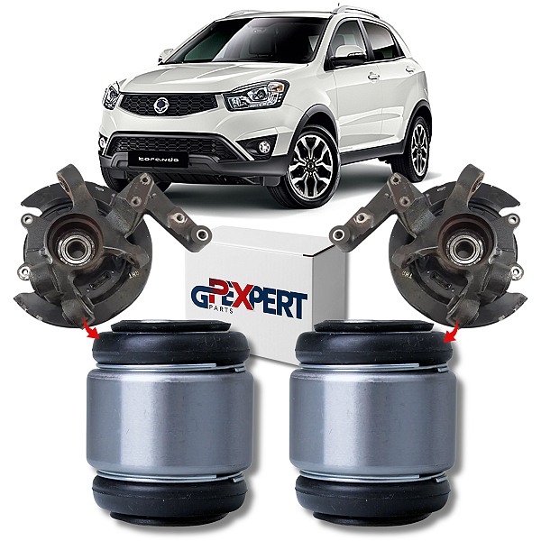 PAR BUCHA MANGA DE EIXO BANDEJA TRASEIRA SSANGYONG KORANDO 2.0 4WD 2010 2011 2012 2013 2014 2015
