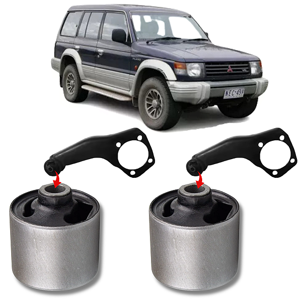 PAR BUCHAS SUPORTE DIFERENCIAL DIANTEIRO PAJERO GLS GLS-B 2.8 1990 A 2003