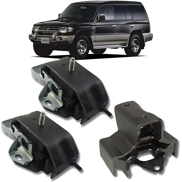 KIT 03 COXIM CALÇO DO MOTOR CÂMBIO PAJERO FULL 2.8 1992 1993 1994 1995 1996 1997 1998 1999 2000 AUTOMÁTICO