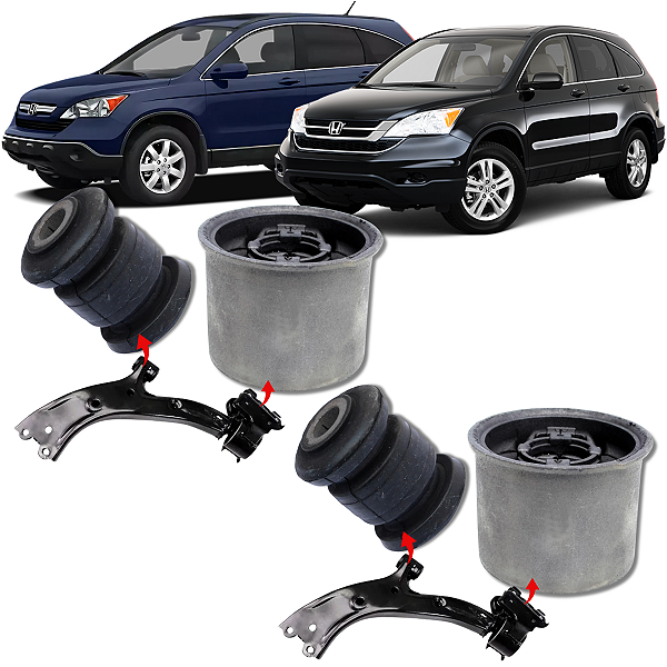 KIT 04 BUCHAS DA BANDEJA DIANTEIRA CR-V CRV 2007 2008 2009 2010 2011