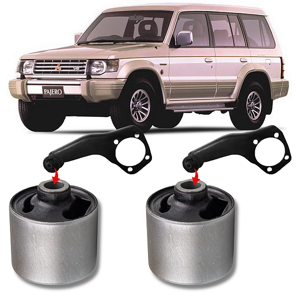 PAR BUCHAS SUPORTE DIFERENCIAL DIANTEIRO PAJERO GLS GLS-B 3.5 V6 1992 1993 1994 1995 1996 1997 1998 1999 2000