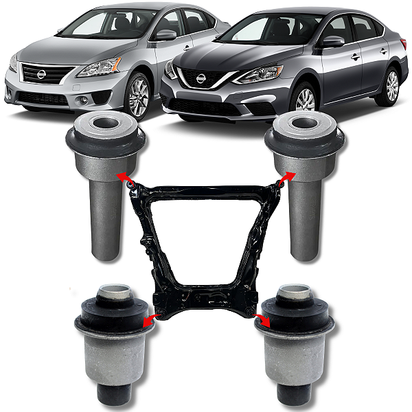 KIT 4 BUCHAS AGREGADO DIANTEIRO SENTRA 2014 2015 2016 2017 2018 2019