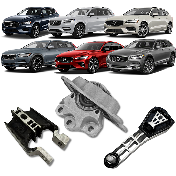 KIT 3 COXIM MOTOR CAMBIO VOLVO XC60 XC90 S60 S90 V60 V90 2.0 16V 2018/2021