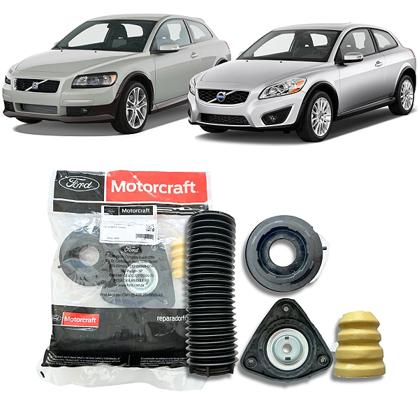 KIT COXIM BATENTE COIFA ROLAMENTO AMORTECEDOR DIANTEIRO VOLVO C30 2009 A 2012