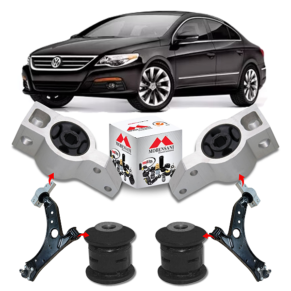KIT 04 BUCHAS DA BANDEJA DIANTEIRA PASSAT CC 2009 A 2013