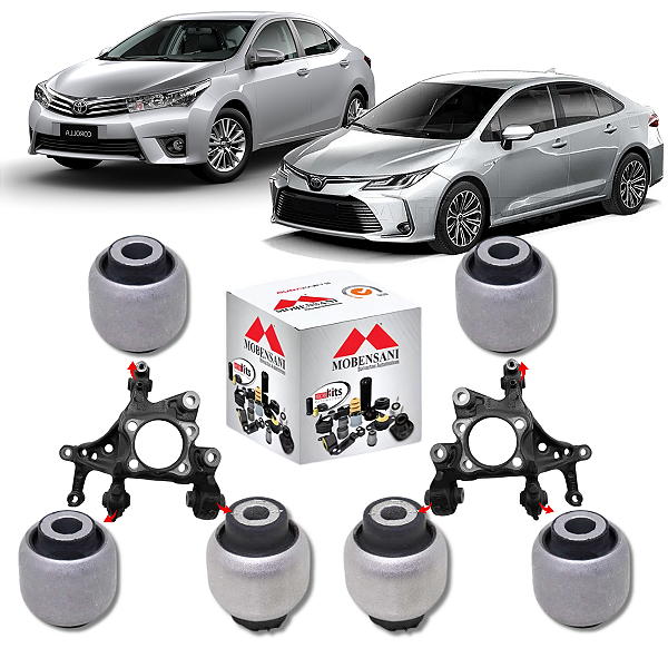 KIT 06 BUCHAS MANGA DO EIXO TRASEIRA COROLLA 2019 A 2024