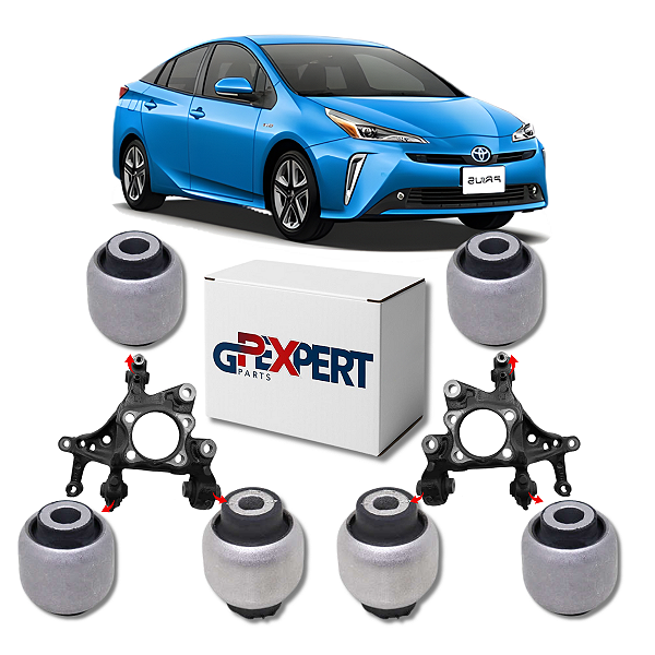 KIT 6 BUCHAS MANGA DO EIXO TRASEIRA TOYOTA PRIUS 2019 A 2023
