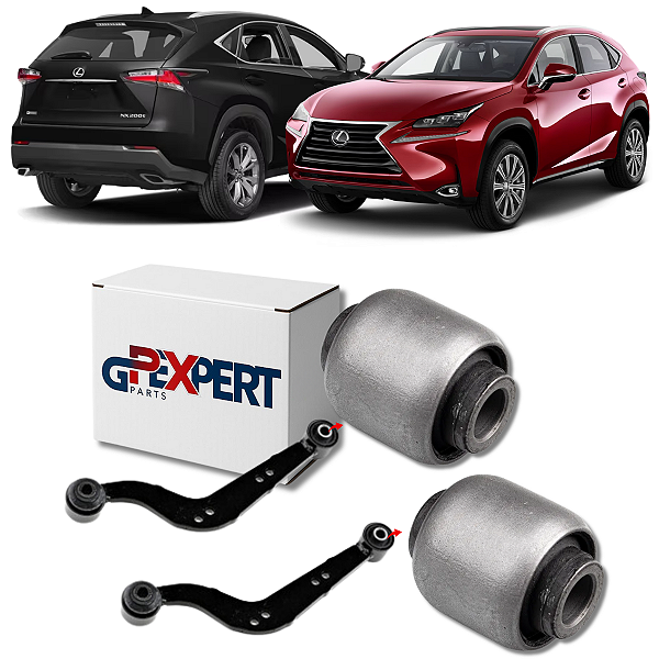 PAR BUCHAS BRACO CURVO SUSPENSÃO TRASEIRA NX200T 2014 A 2021