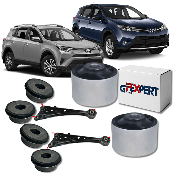 KIT 06 BUCHAS DO FACAO SUSPENSAO TRASEIRA RAV4 2013 A 2018