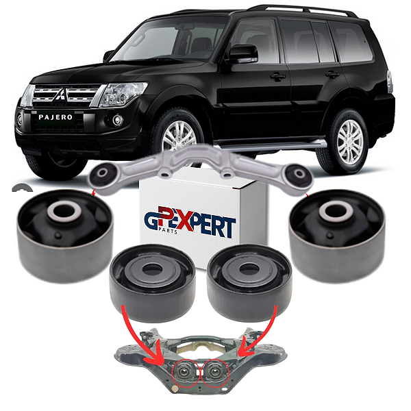 KIT 4 BUCHAS DIFERENCIAL SUSPENSÃO TRASEIRA PAJERO FULL 01/