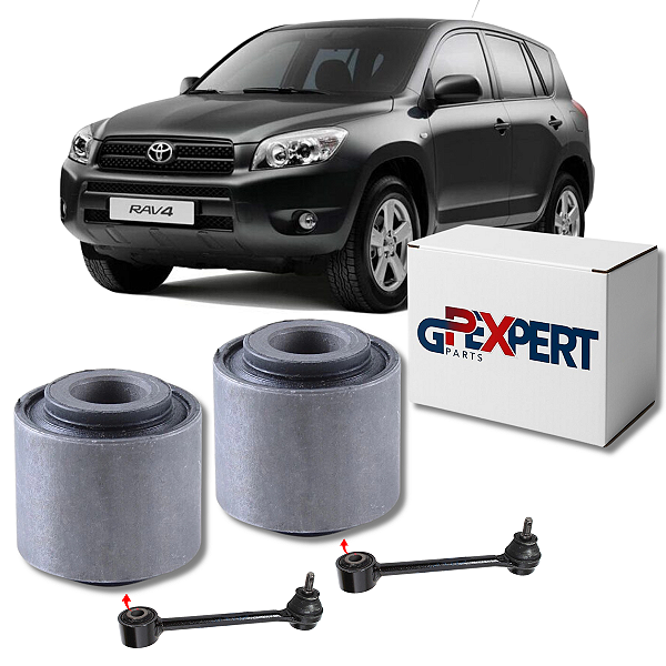 PAR BUCHAS BRAÇO RETO PIVO TRASEIRO RAV4 2006 A 2012