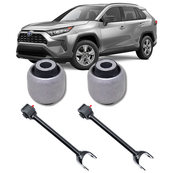 PAR BUCHA BRAÇO RETO TRASEIRO RAV4 2019 2020 2021 A 2026