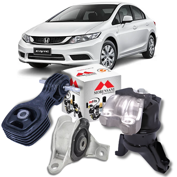 KIT 3 COXIM MOTOR CAMBIO CIVIC G9 1.8 2.0 16V AUTOMÁTICO 12/