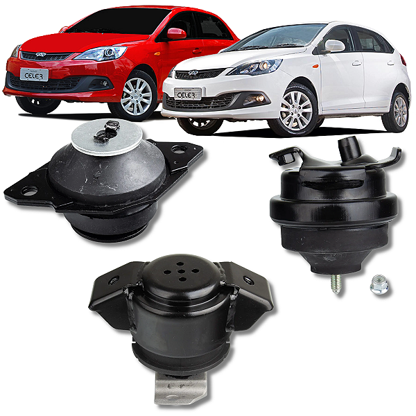 KIT 03 COXIM MOTOR CAMBIO CHERY CELER 1.5 2013 A 2018  - GP510141 / GP510019 / GP510017S