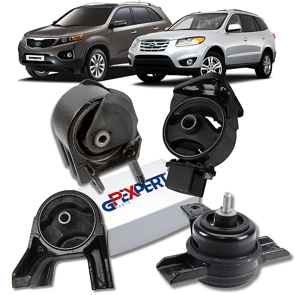 KIT 04 COXIM MOTOR CAMBIO SANTA FE SORENTO 2.4 2010 2011 2012